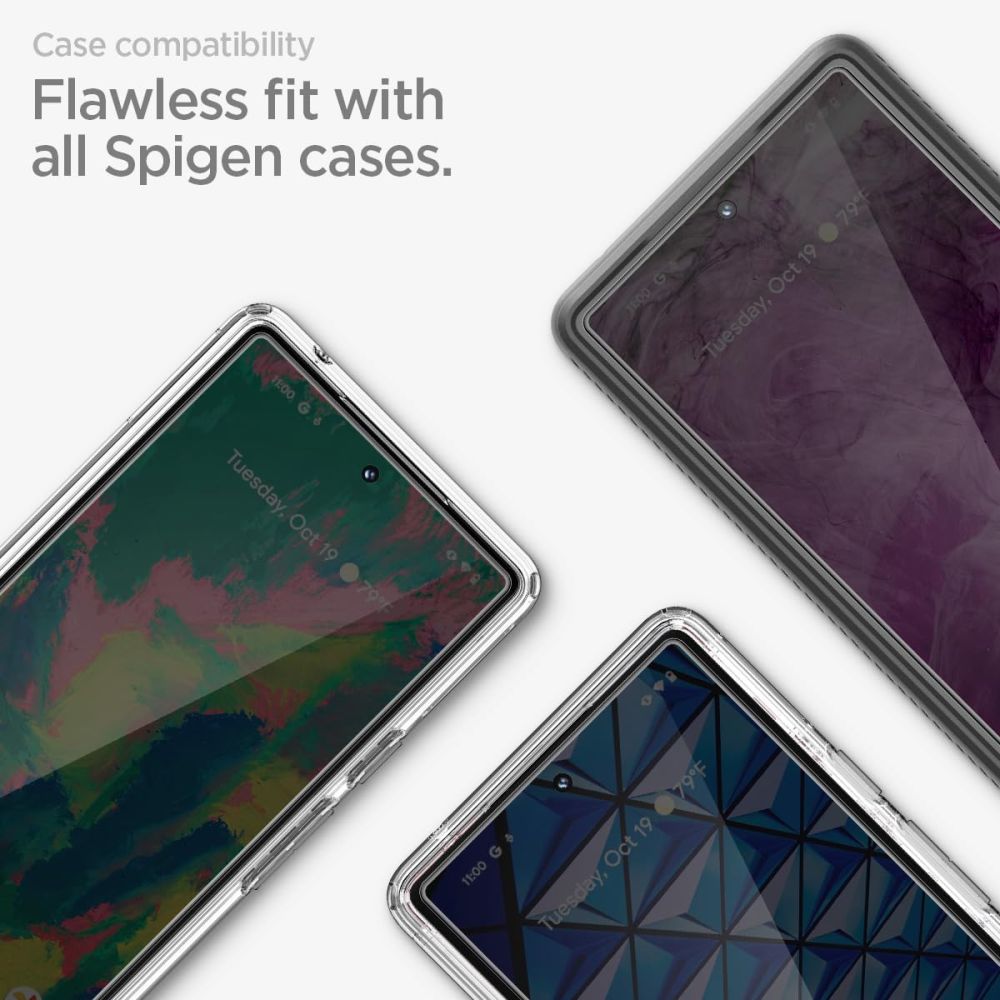 Folie de protectie Ecran Spigen GlastR Align Master pentru Google Pixel 8 Pro, Sticla Securizata, Full Glue, Set 2 bucati