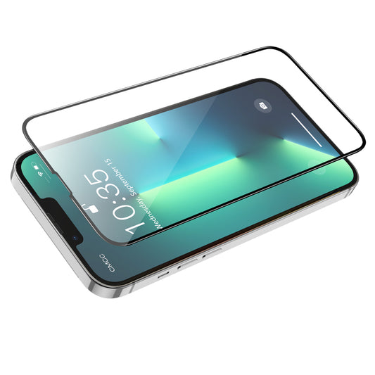 Folie de protectie Ecran HOCO G16 pentru Apple iPhone 16e / 14 / 13 Pro / 13, Sticla Securizata, Full Glue, 5D, Neagra