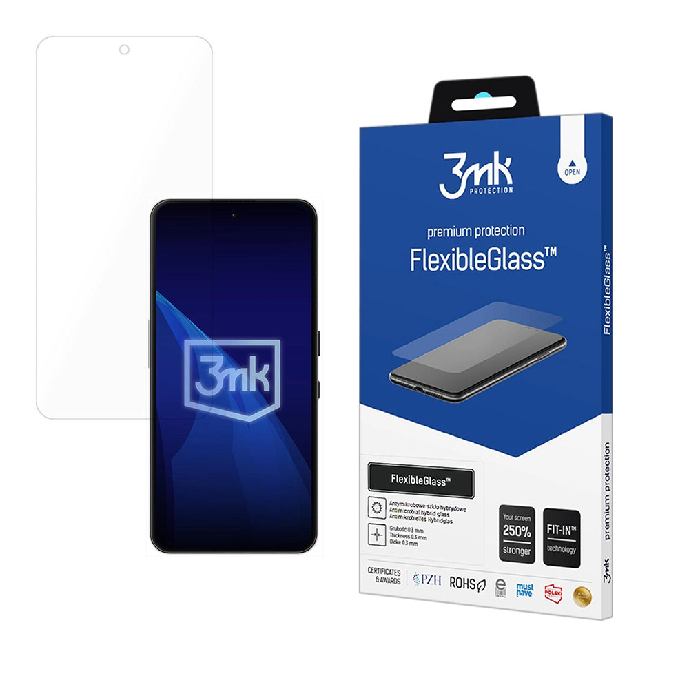 Folie de protectie Ecran 3MK FlexibleGlass pentru Nothing Phone (3a) Lite, Sticla Flexibila, Full Glue