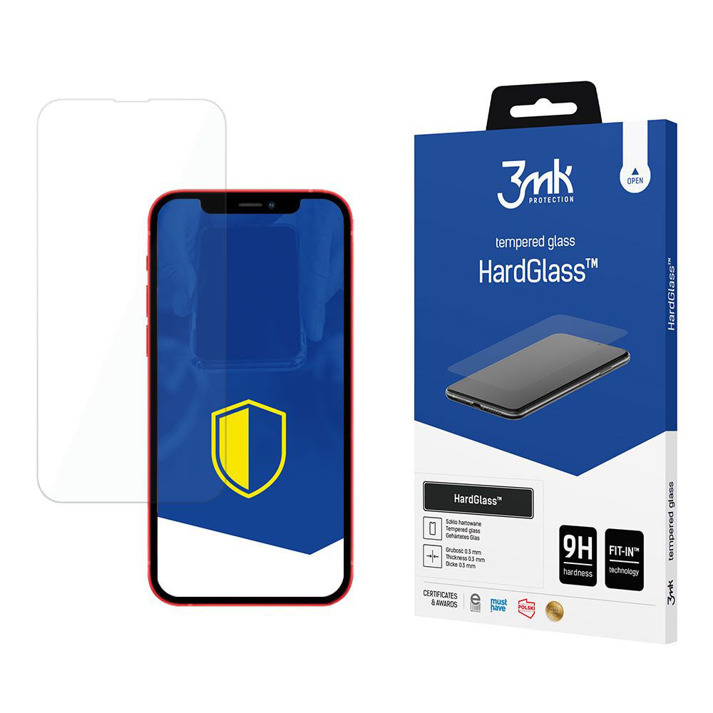 Folie de protectie Ecran 3MK HardGlass pentru Apple iPhone 13, Sticla Securizata, Full Glue
