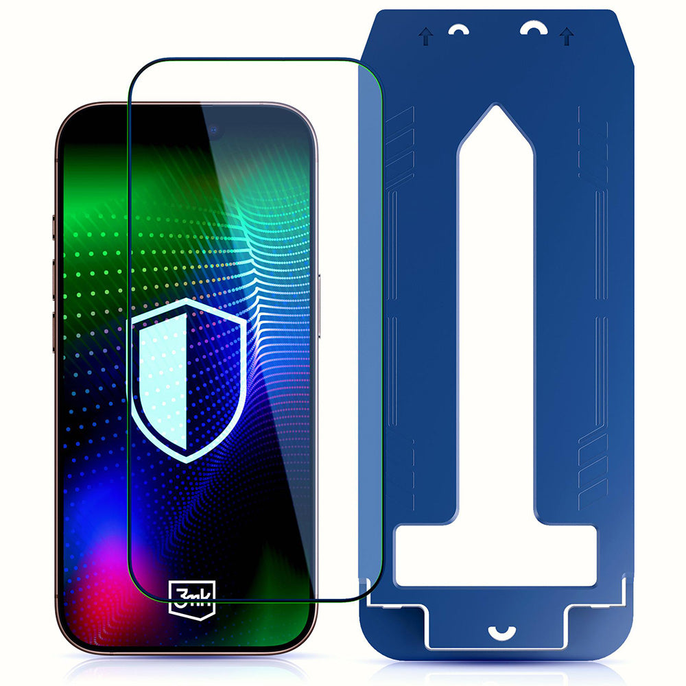 Folie de protectie Ecran 3MK Hardy Ultra pentru Apple iPhone 17 Pro, Sticla Securizata, Full Glue, Neagra