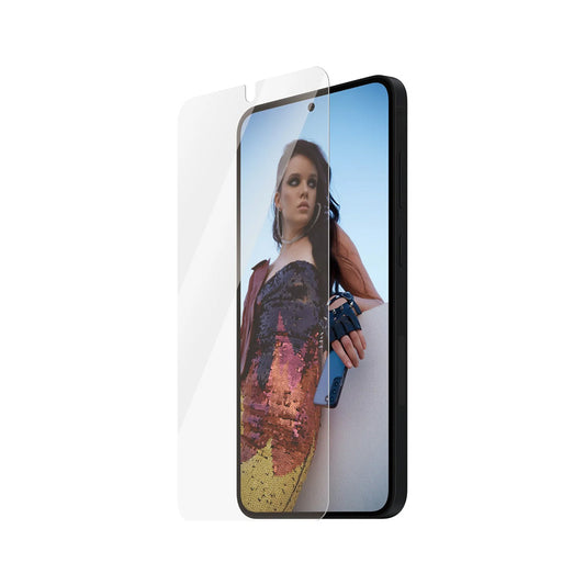 Folie de protectie Ecran PanzerGlass Safe. Ultra-Wide Fit EasyAligner pentru Samsung Galaxy S25+ S936, Sticla Securizata, Full Glue, Resigilata