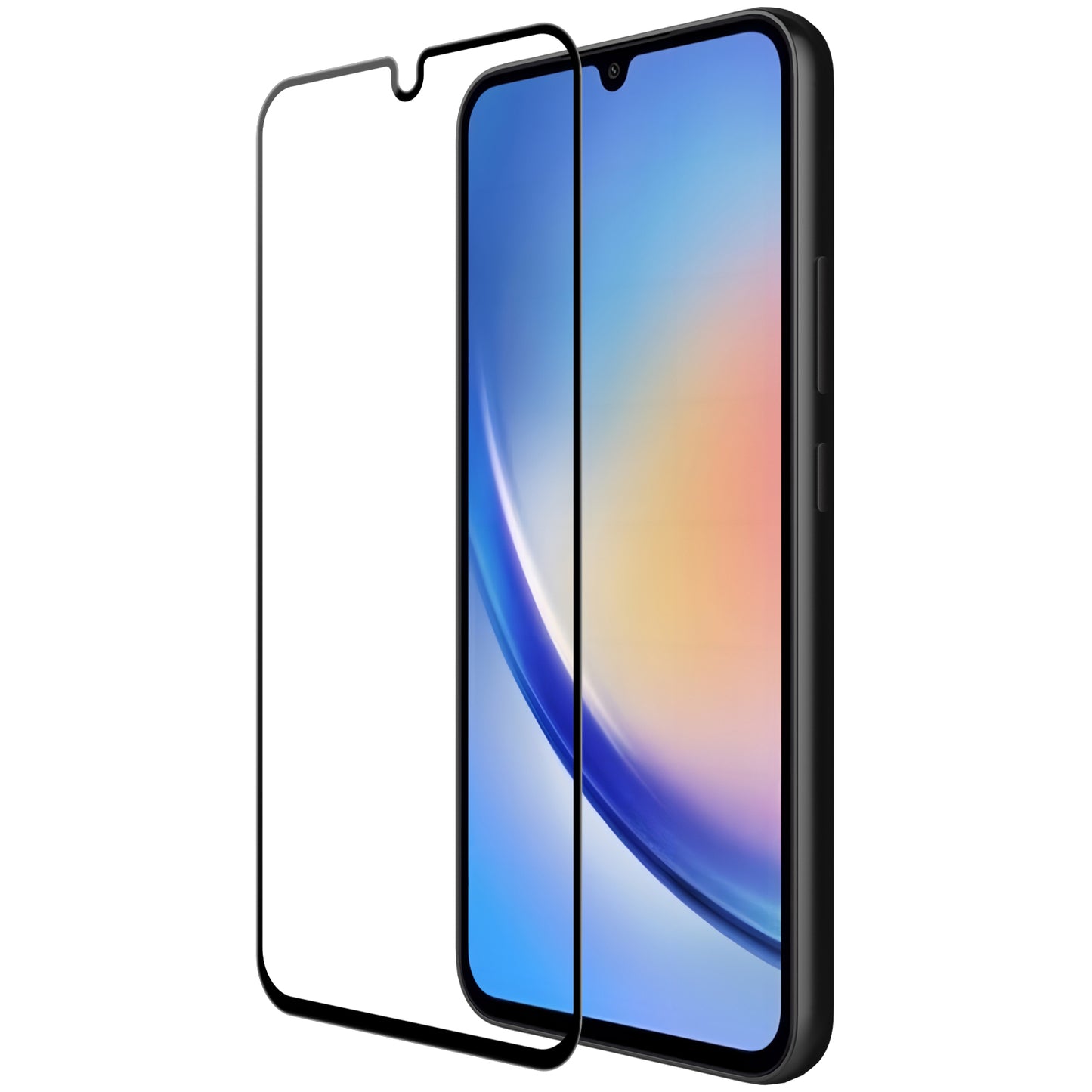 Folie de protectie Ecran OEM pentru Samsung Galaxy A34 A346, Sticla Securizata, Full Glue, 9D, Neagra