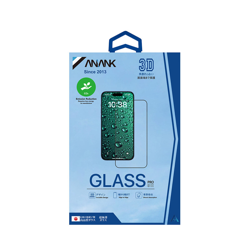 Folie de protectie Ecran Anank 3X Reinforced Invisible pentru Apple iPhone 16 Pro Max, Sticla Securizata, Full Glue, 3D, Neagra