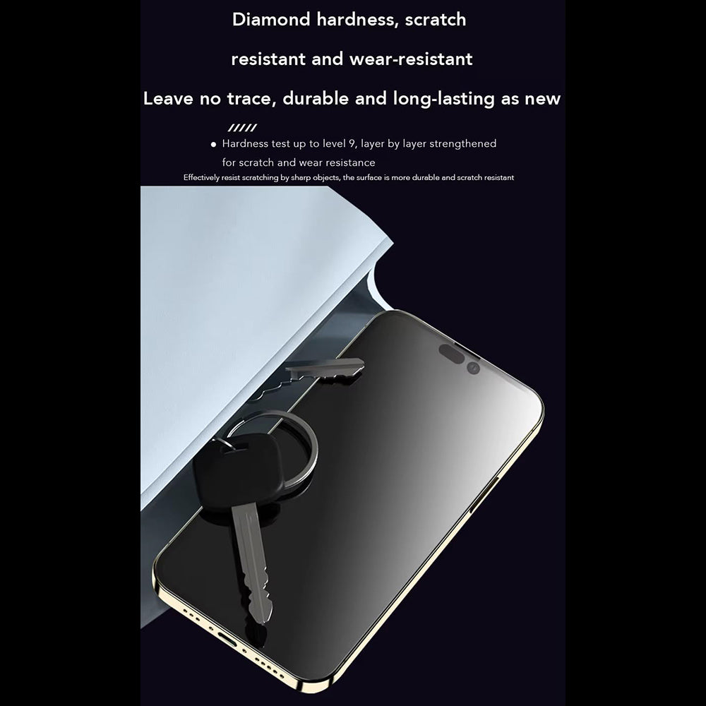 Folie de protectie Ecran Anank Anti-Fingerprint pentru Apple iPhone 15 Pro Max, Sticla Securizata, Full Glue, 2.5D, Neagra