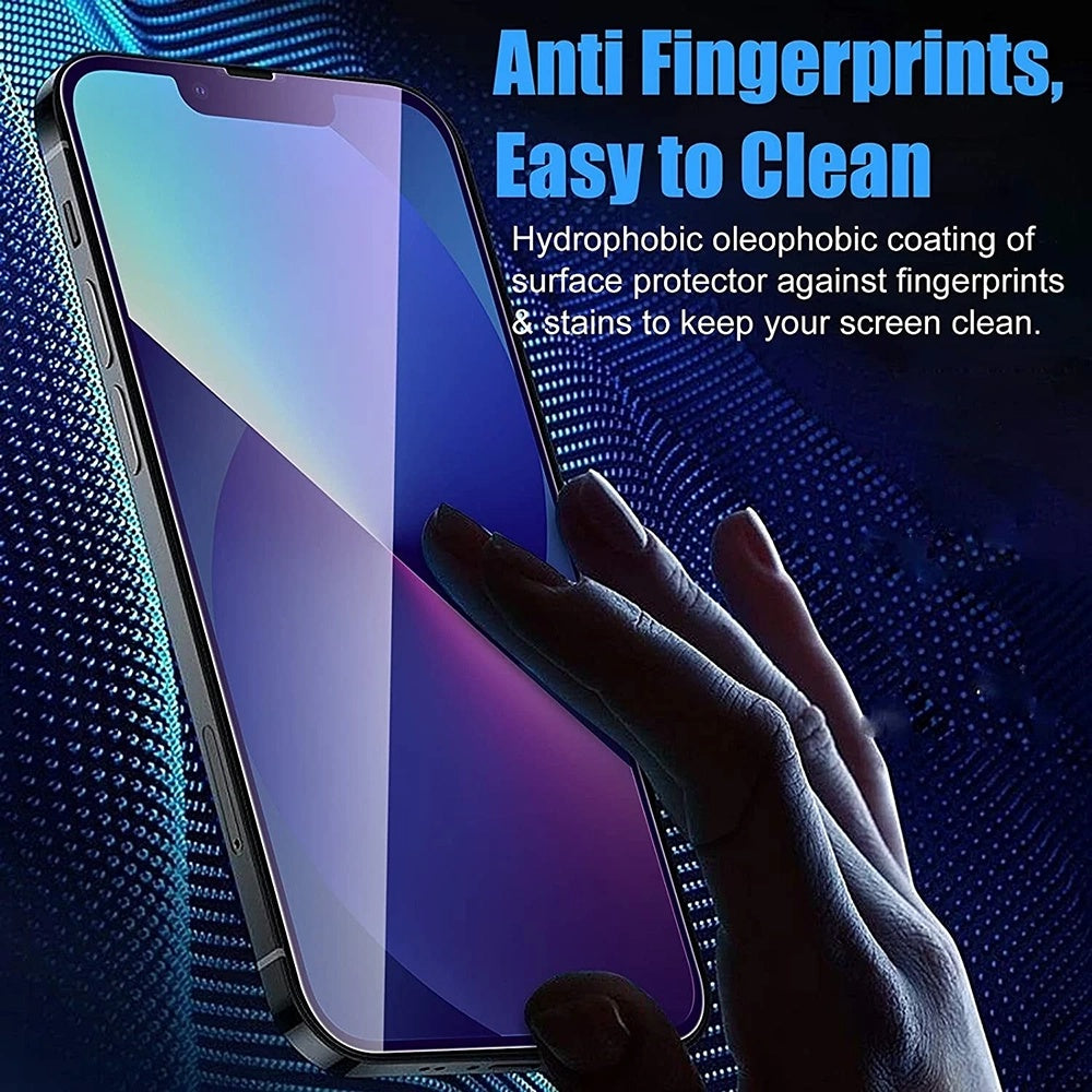 Folie de protectie Ecran Anti Blue Light Anank 5X Reinforced pentru Apple iPhone 17 Pro, Sticla Securizata, Full Glue, 2.5D, Neagra