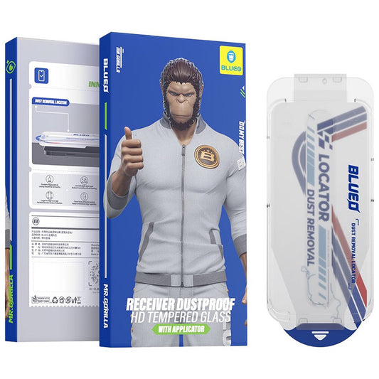 Folie de protectie Ecran Blueo Anti-Dust HD pentru Apple iPhone 17 Air, Sticla Securizata, Full Glue, Neagra