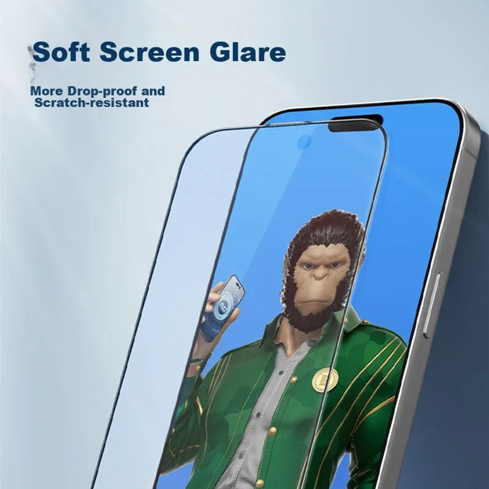 Folie de protectie Ecran Blueo Anti-Glare pentru Apple iPhone 11 Pro / XS / X, Sticla Securizata, Full Glue, Neagra