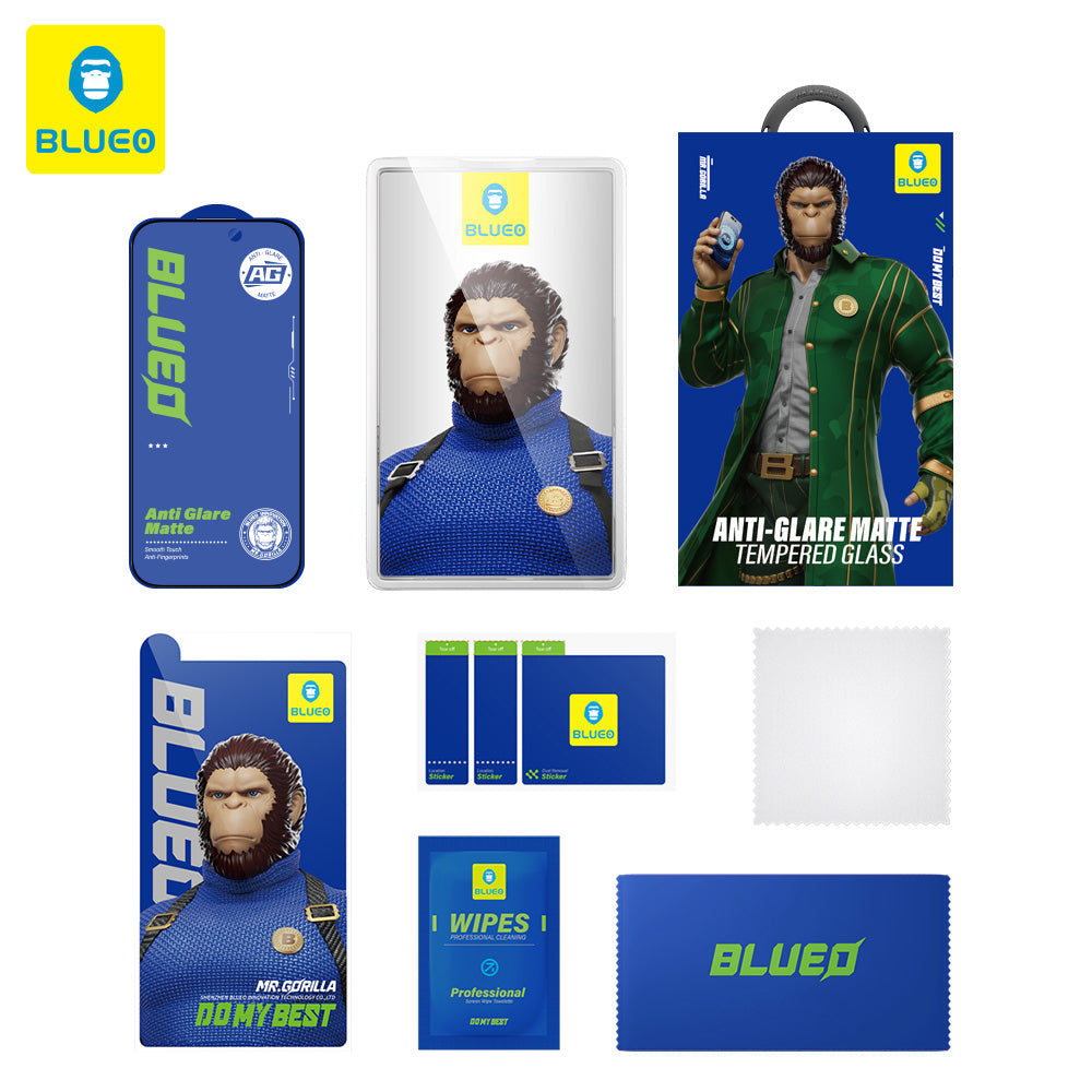 Folie de protectie Ecran Blueo Anti-Glare pentru Apple iPhone 11 Pro / XS / X, Sticla Securizata, Full Glue, Neagra