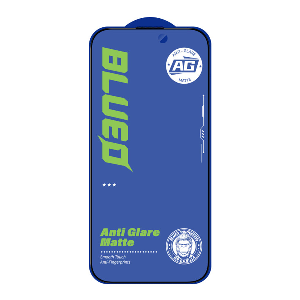 Folie de protectie Ecran Blueo Anti-Glare pentru Apple iPhone 12 Pro Max, Sticla Securizata, Full Glue, Neagra