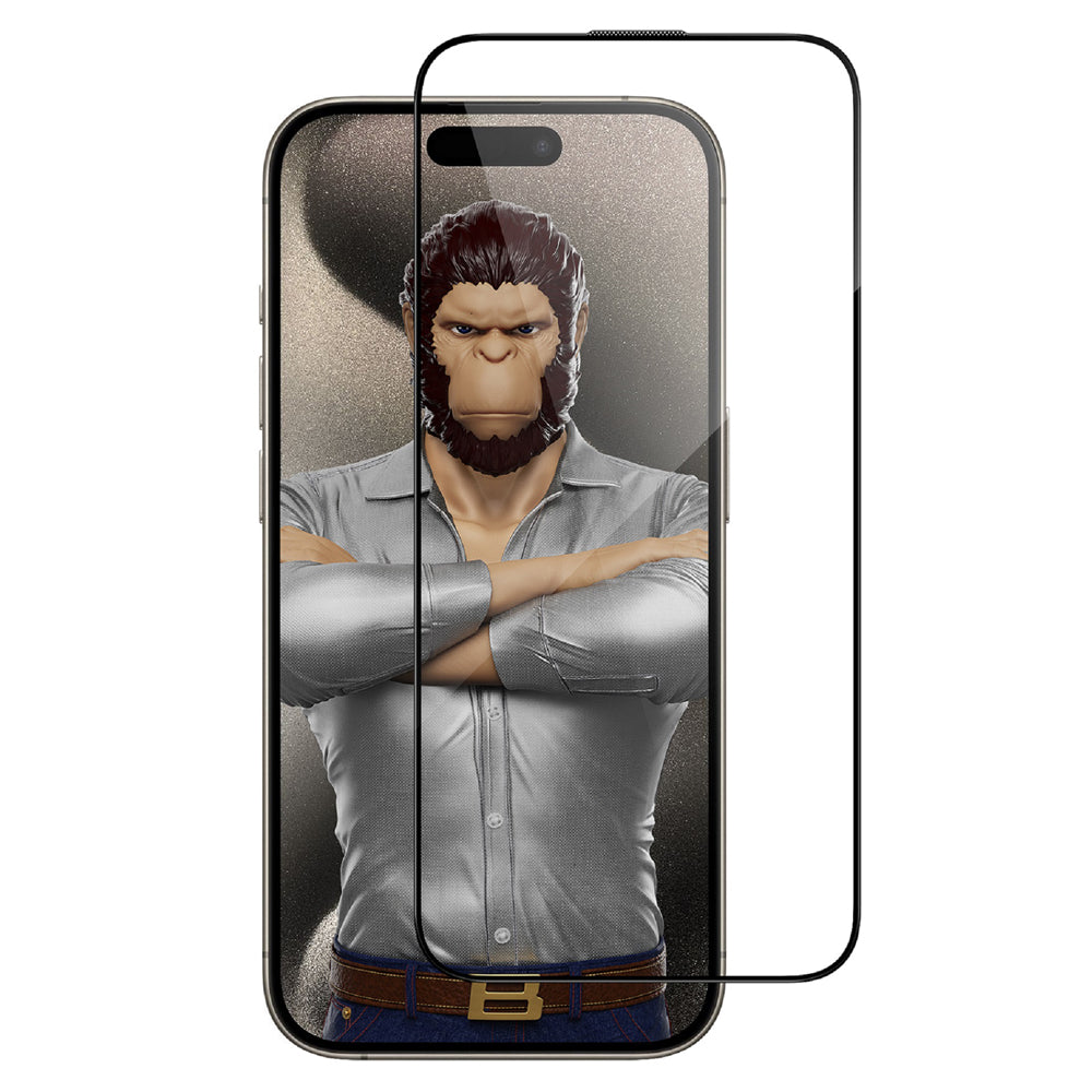 Folie de protectie Ecran Blueo HD Applicator Pro pentru Apple iPhone 16 Pro, Sticla Securizata, Full Glue, 3D, Neagra