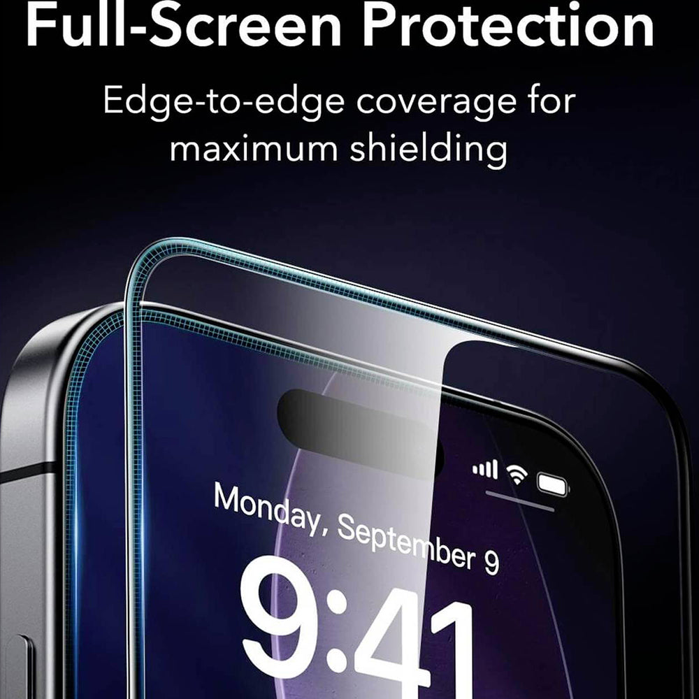 Folie de protectie Ecran ESR Armorite UltraFit pentru Apple iPhone 17 Air, Sticla Securizata, Full Glue, Set 2 bucati, Neagra