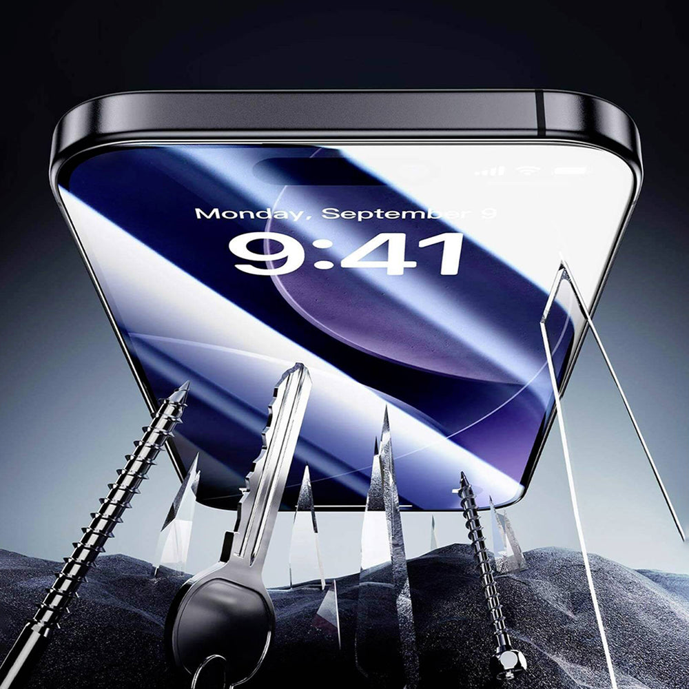 Folie de protectie Ecran ESR Armorite UltraFit pentru Apple iPhone 18 Pro Max / 17 Pro Max, Sticla Securizata, Full Glue, Set 2 bucati, Neagra