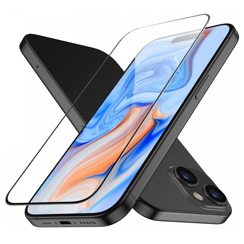 Folie de protectie Ecran ESR pentru Apple iPhone 15, Sticla Securizata, Full Glue, Neagra