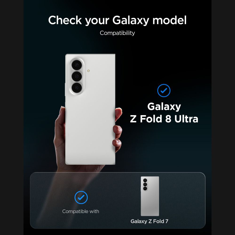 Folie de protectie Ecran Exterior Privacy Spigen GlastR EZ FIT Pro HD pentru Samsung Galaxy Z Fold8 Ultra F976, Sticla Securizata, Set 2 bucati
