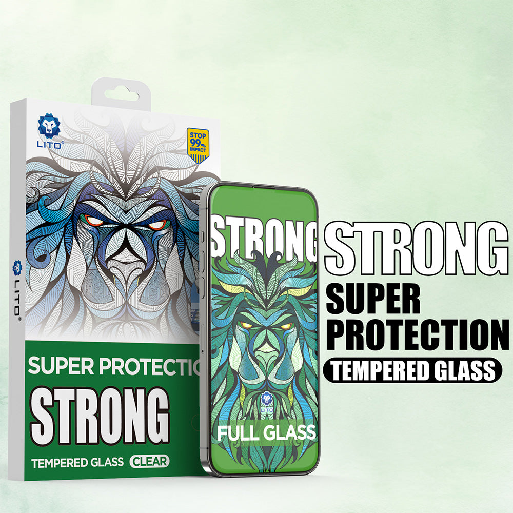 Folie de protectie Ecran Lito D+ Max Strong pentru Apple iPhone 17 Pro Max, Sticla Securizata, Full Glue, Neagra
