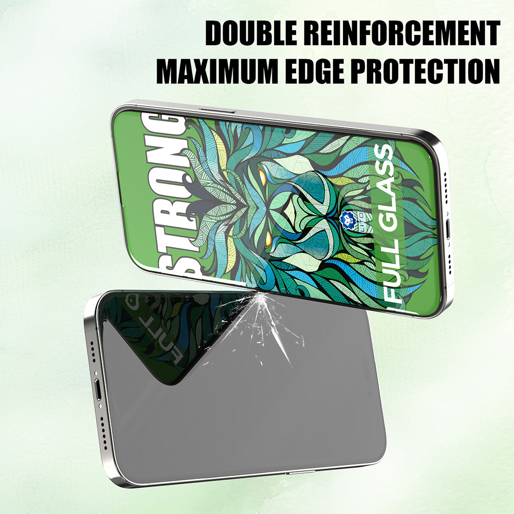 Folie de protectie Ecran Lito D+ Max Strong pentru Apple iPhone 17 Pro, Sticla Securizata, Full Glue, Neagra