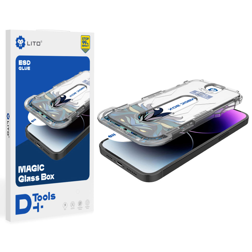 Folie de protectie Ecran Lito Magic Glass Box D+ Tools pentru Apple iPhone 16 Plus, Sticla Securizata, Full Glue