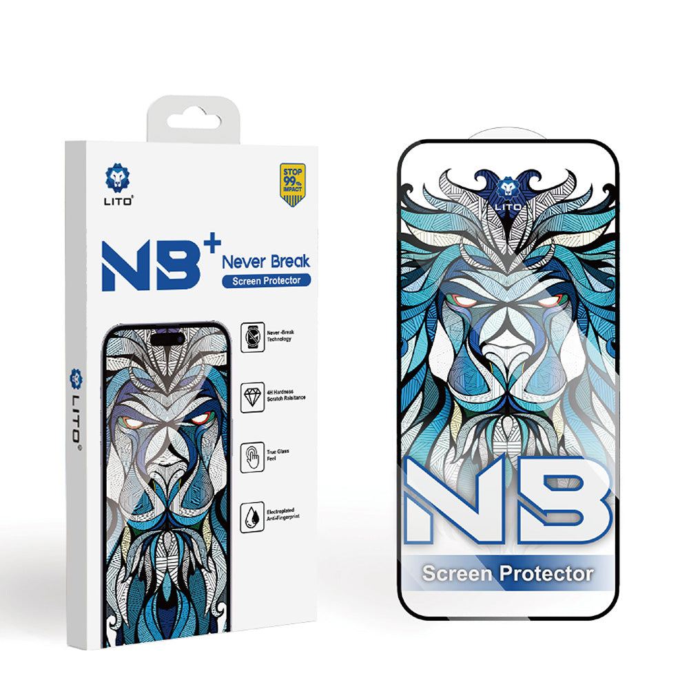 Folie de protectie Ecran Lito NB pentru Apple iPhone 17 Pro Max, Sticla Securizata, Full Glue, Neagra