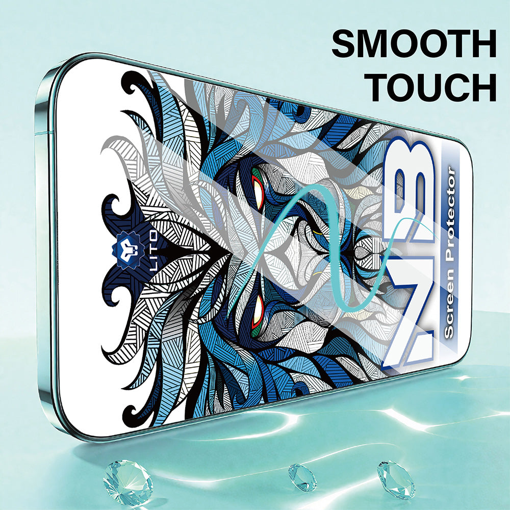 Folie de protectie Ecran Lito NB pentru Apple iPhone 17 Pro, Sticla Securizata, Full Glue, Neagra