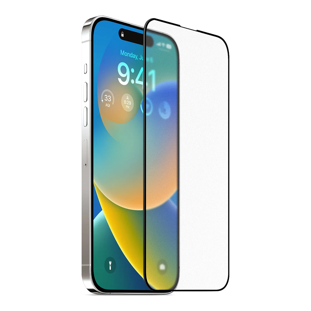 Folie de protectie Ecran Mata Anank 5X Reinforced pentru Apple iPhone 17 Pro, Sticla Securizata, Full Glue, 2.5D, Neagra
