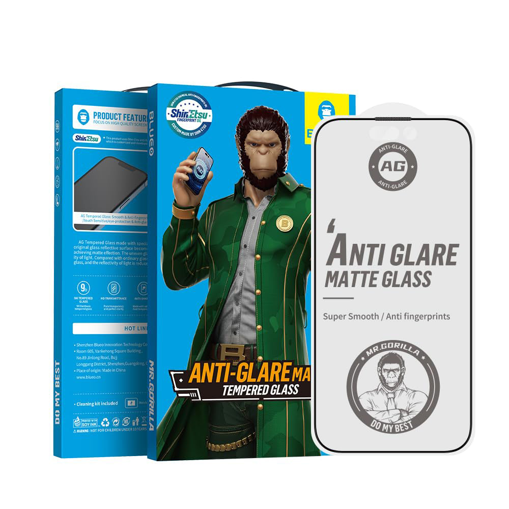Folie de protectie Ecran Matte Blueo Anti-Glare pentru Apple iPhone 17 Air, Sticla Securizata, Full Glue