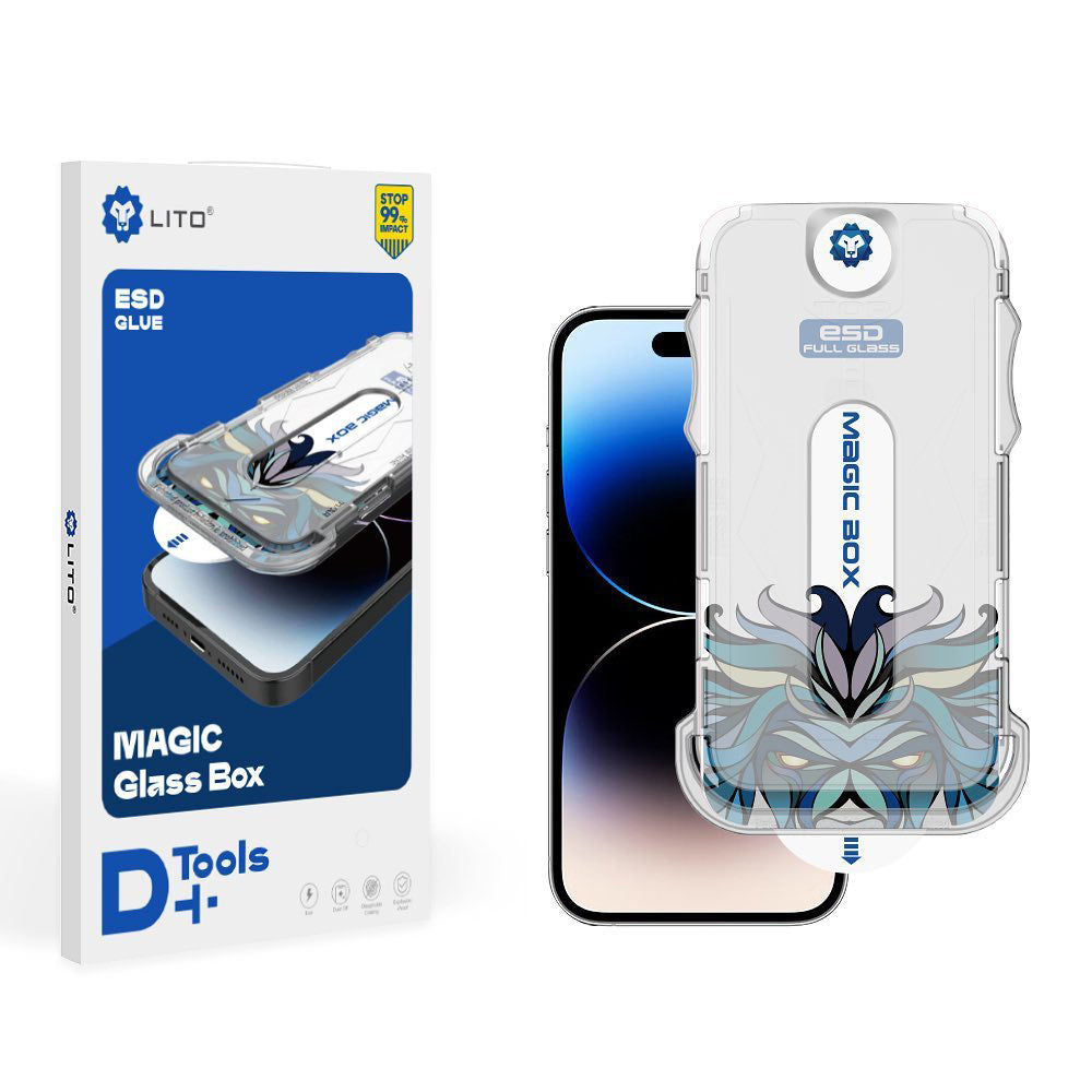 Folie de protectie Ecran Matte Lito Magic Glass Box D+ Tools pentru Apple iPhone 16 Pro Max, Sticla Securizata, Full Glue