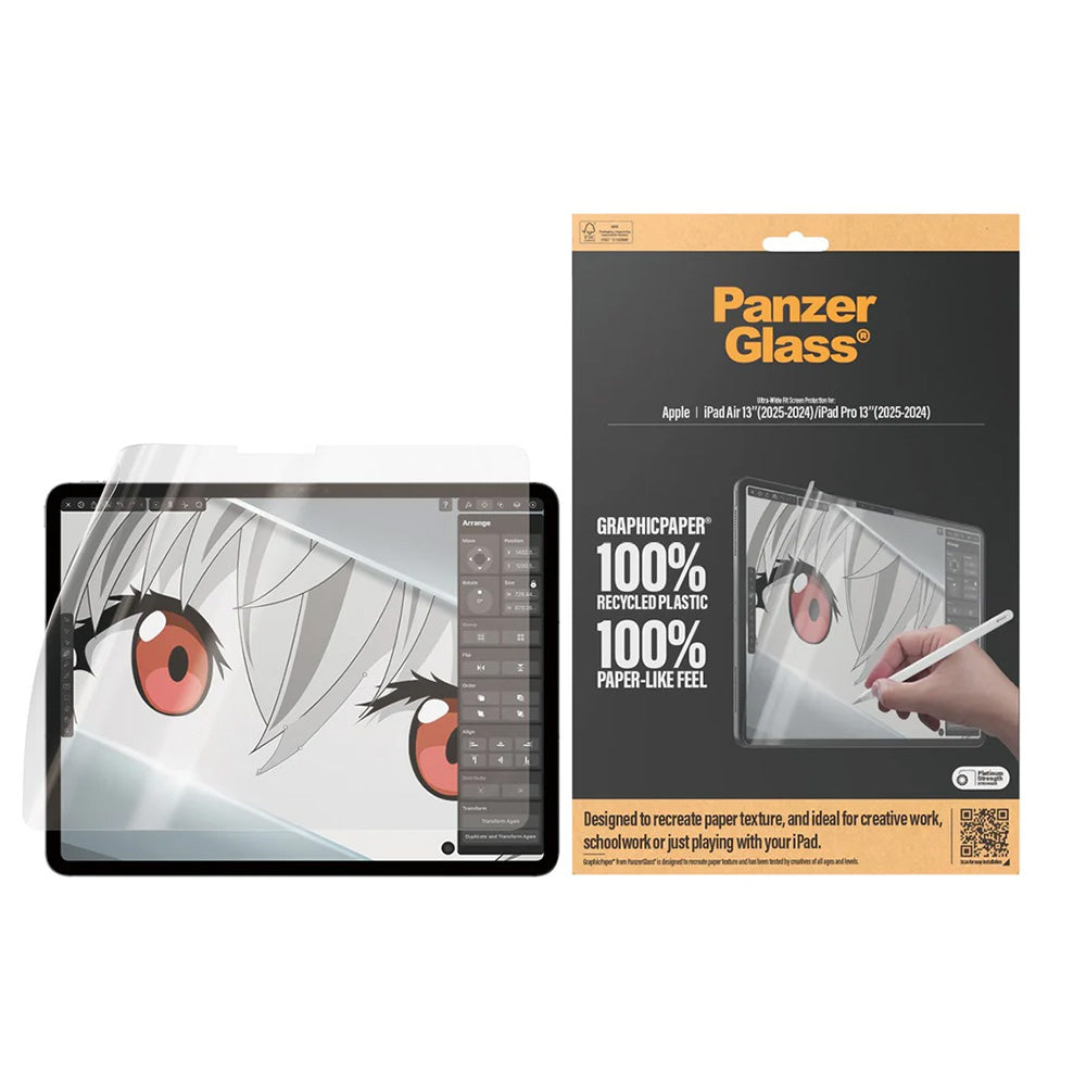 Folie de protectie Ecran PanzerGlass Ultra-Wide Fit GraphicPaper pentru Apple iPad Air 13 (2026) / Pro 13 (2025), Plastic