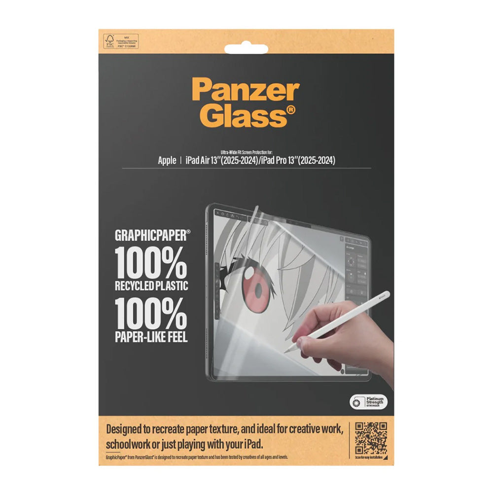 Folie de protectie Ecran PanzerGlass Ultra-Wide Fit GraphicPaper pentru Apple iPad Air 13 (2026) / Pro 13 (2025), Plastic