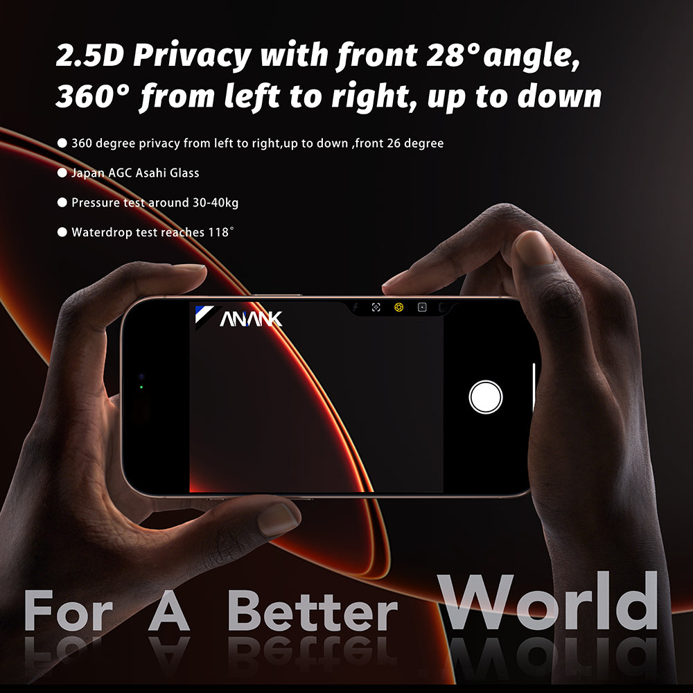 Folie de protectie Ecran Privacy Anank 5X Reinforced 360 pentru Apple iPhone 17 Air, Sticla Securizata, Full Glue, 2.5D