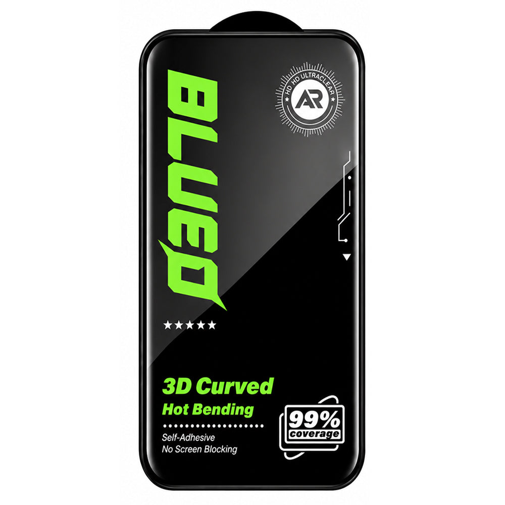 Folie de protectie Ecran Privacy Blueo Anti Peep AR pentru Apple iPhone 18 Pro, Sticla Securizata, Full Glue, 3D