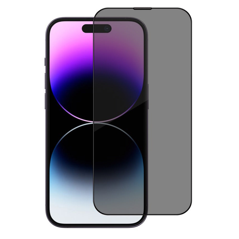 Folie de protectie Ecran Privacy Blueo Sapphire Applicator Pro pentru Apple iPhone 17 Pro / 17 / 16 Pro, Sticla Securizata, Full Glue