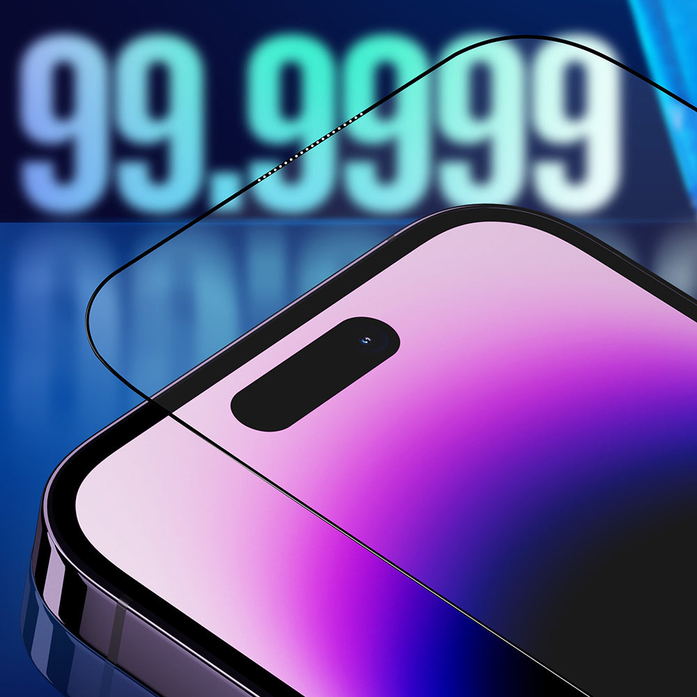 Folie de protectie Ecran Privacy Blueo Sapphire Applicator Pro pentru Apple iPhone 17 Pro Max / 16 Pro Max, Sticla Securizata, Full Glue