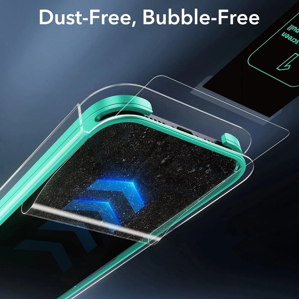 Folie de protectie Ecran Privacy ESR Armorite UltraFit pentru Apple iPhone 17, Sticla Securizata, Full Glue, Set 3 bucati