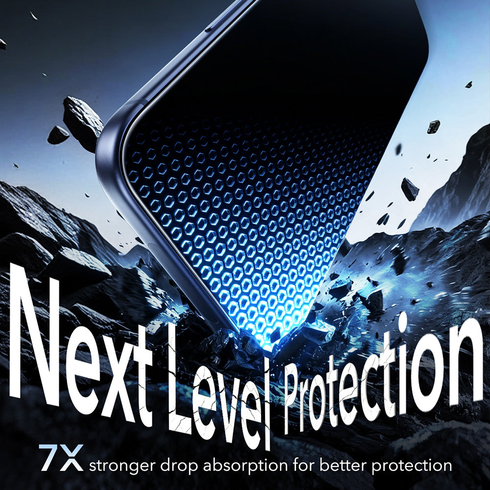 Folie de protectie Ecran Privacy ESR Armorite UltraFit pentru Apple iPhone 18 Pro / 17 Pro, Sticla Securizata, Full Glue, Set 2 bucati