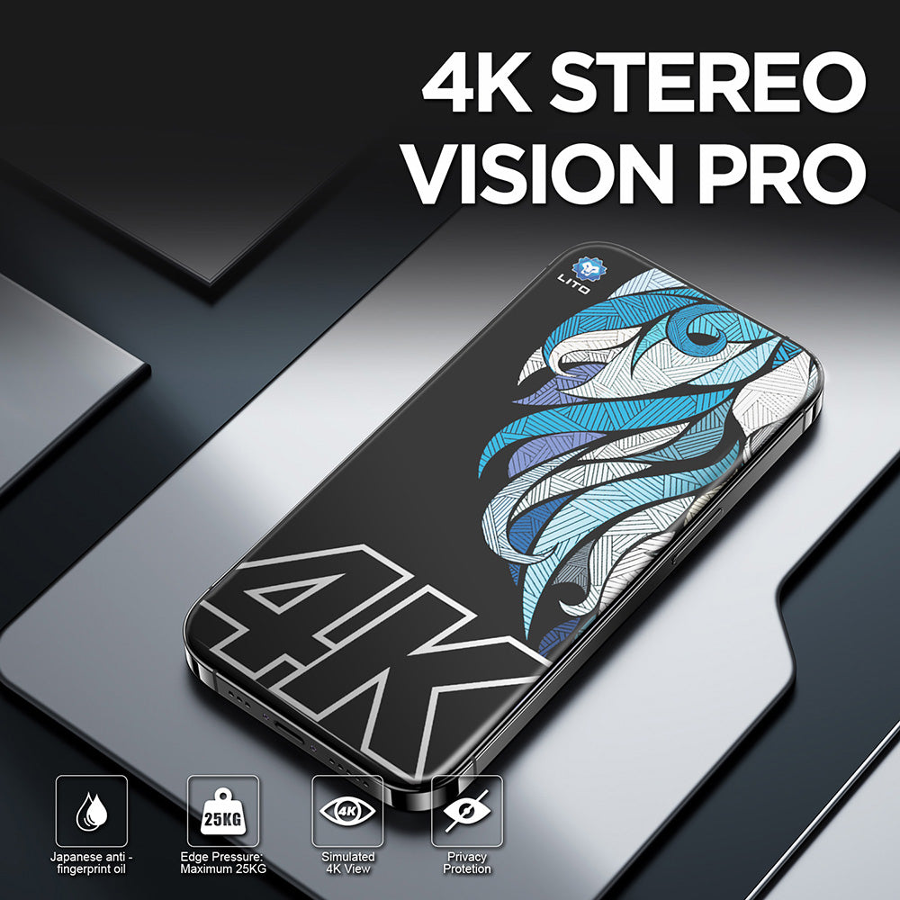 Folie de protectie Ecran Privacy Lito D+ Max 4K pentru Apple iPhone 17 Air, Sticla Securizata, Full Glue