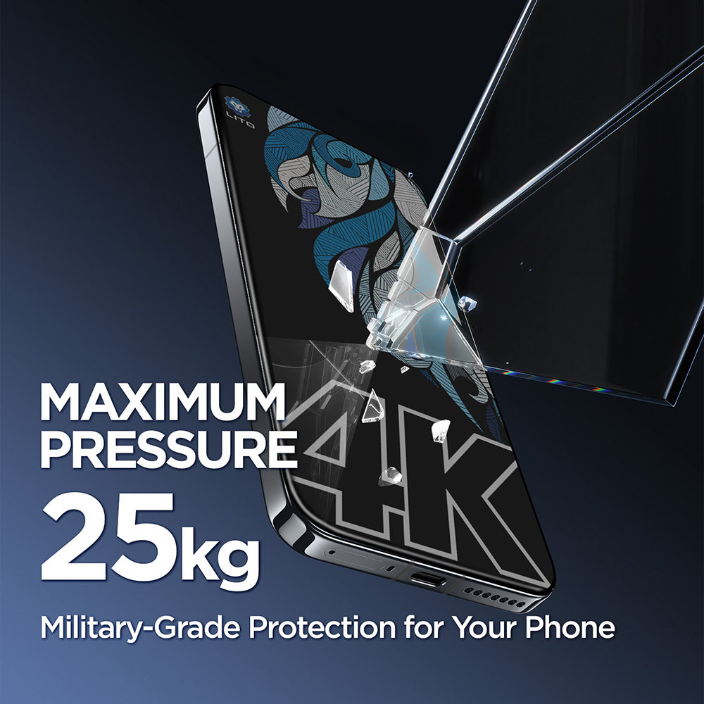 Folie de protectie Ecran Privacy Lito D+ Max 4K pentru Apple iPhone 17 Pro Max, Sticla Securizata, Full Glue