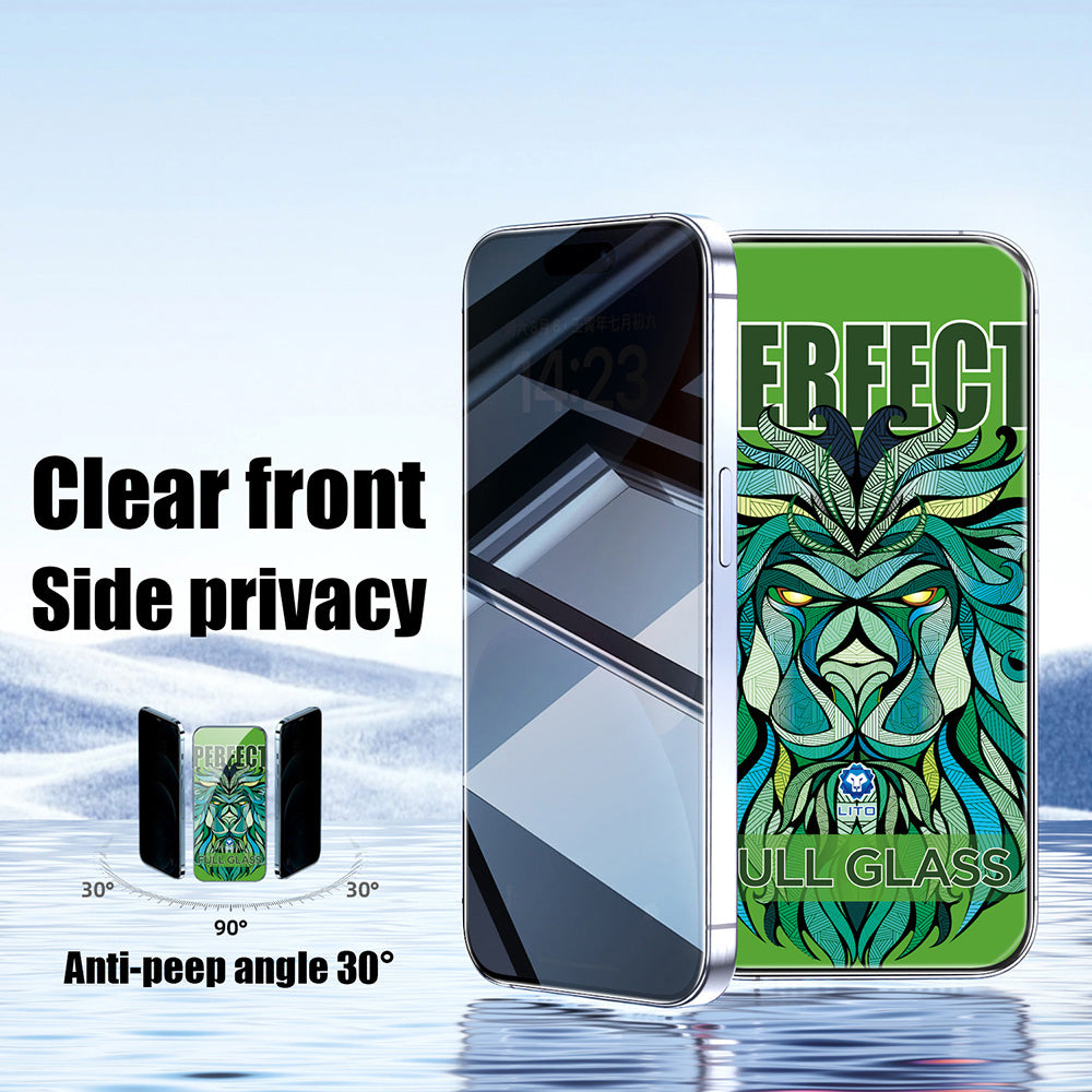 Folie de protectie Ecran Privacy Lito D+ Max Strong pentru Apple iPhone 17 Air, Sticla Securizata, Full Glue
