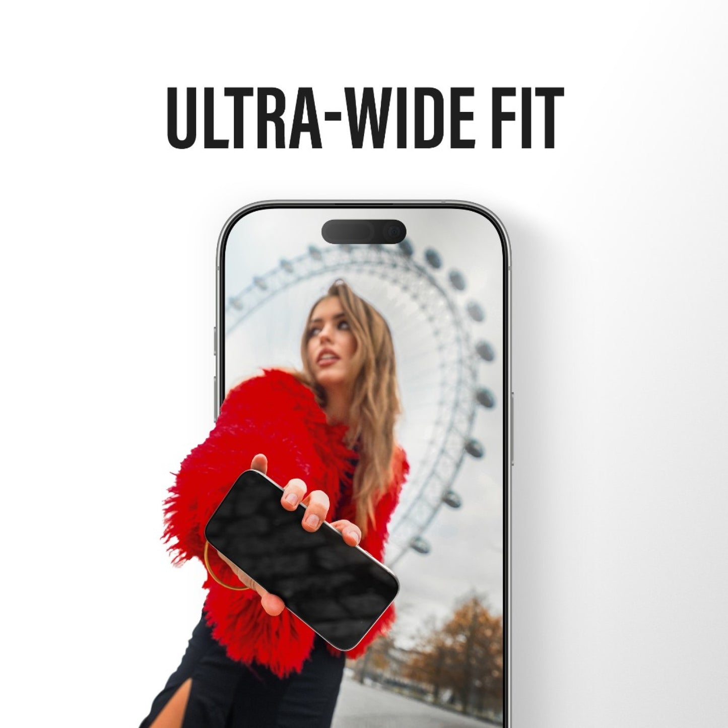 Folie de protectie Ecran Privacy PanzerGlass Ultra-Wide Fit 2-Way EasyAligner pentru Apple iPhone 17 / 16 Pro, Sticla Securizata, Full Glue