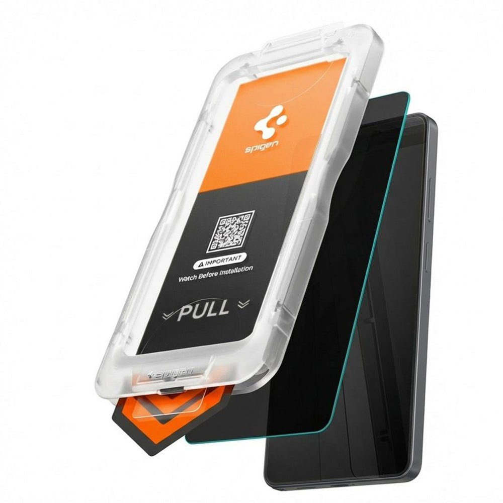 Folie de protectie Ecran Privacy Spigen GlastR EZ FIT Pro HD pentru Samsung Galaxy S26 Plus S947, Sticla Securizata, Full Glue AGL11087