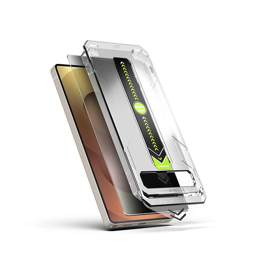 Folie de protectie Ecran Privacy Techsuit TitanGlass CrystalHD pentru Samsung Galaxy S26, Sticla Securizata, Full Glue