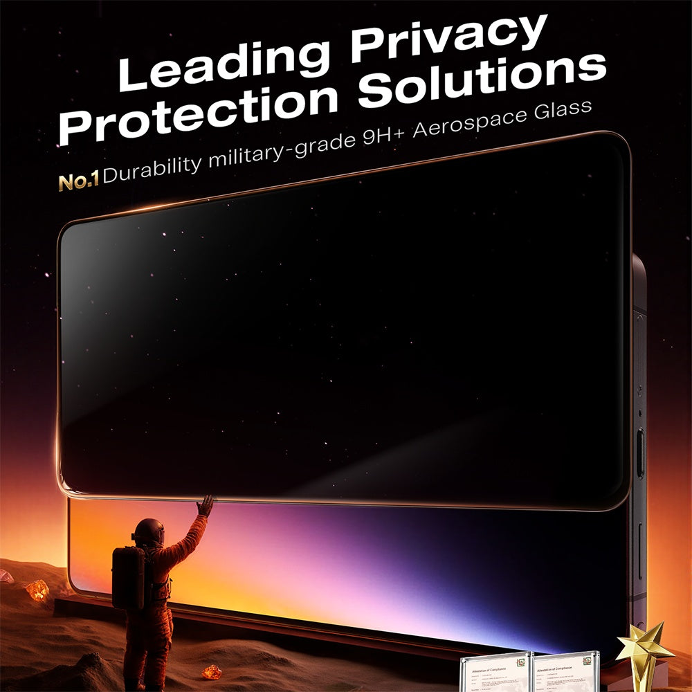 Folie de protectie Ecran Privacy Torras GlassGo Install Master pentru Samsung Galaxy S26 Ultra S948, Sticla Securizata, Full Glue