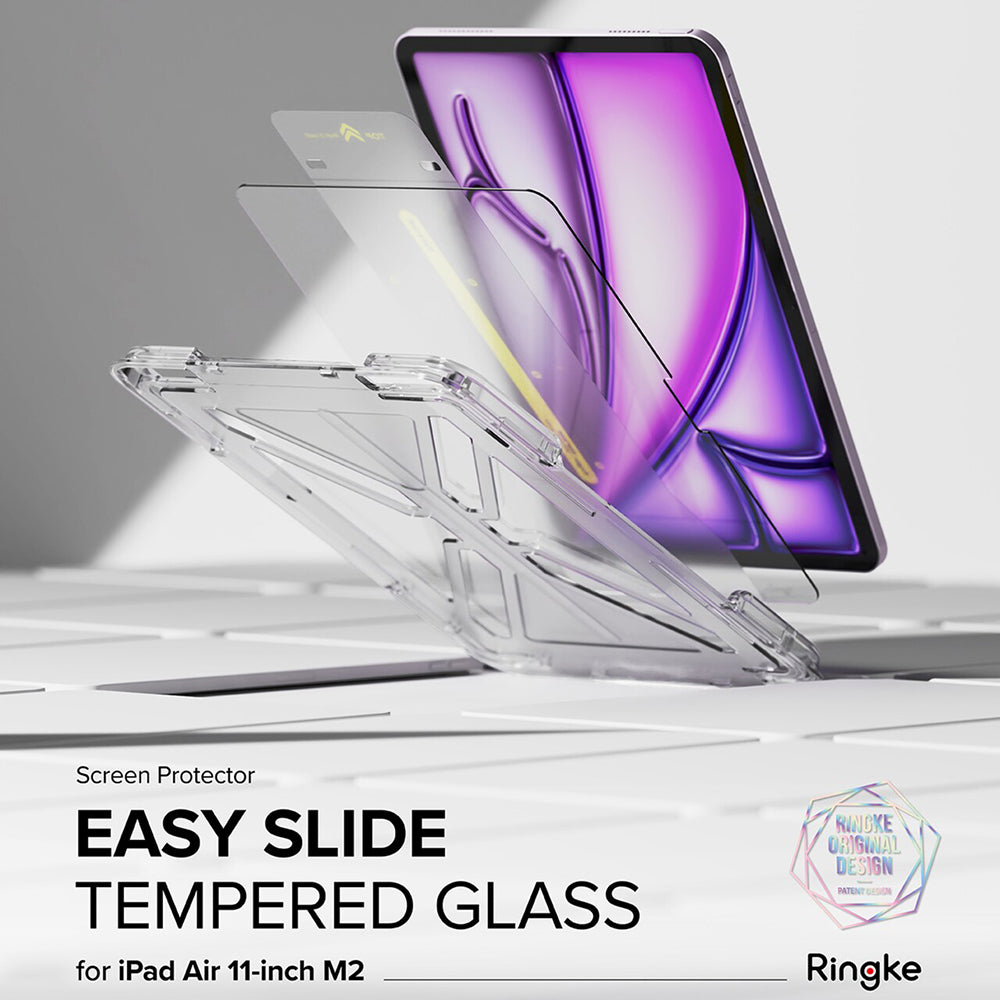 Folie de protectie Ecran Ringke Easy Slide pentru Apple iPad Air 11 (2026) / Air 11 (2025), Sticla Securizata, Full Glue
