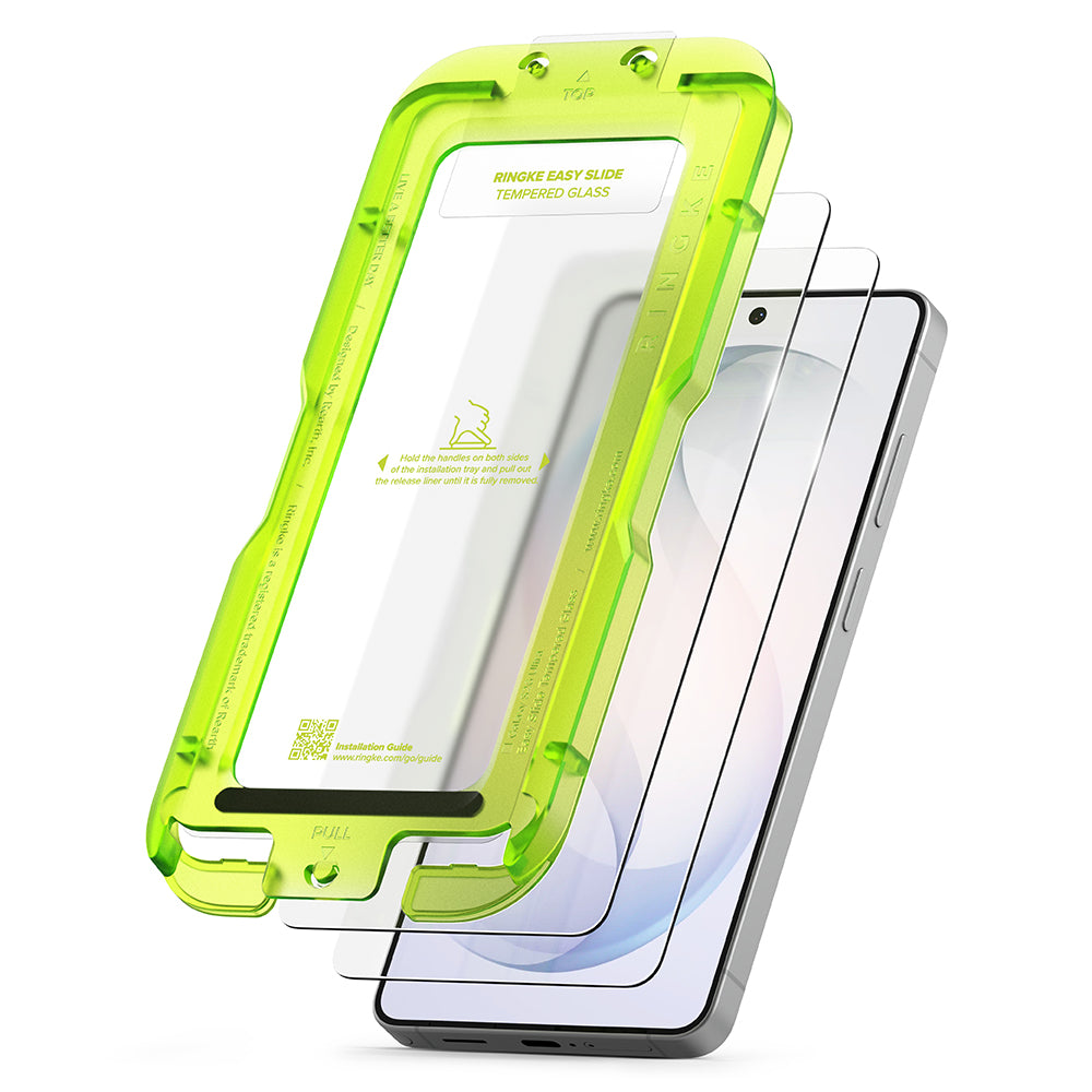 Folie de protectie Ecran Ringke Easy Slide pentru Samsung Galaxy S26 Ultra S948, Sticla Securizata, Full Glue, Set 2 bucati
