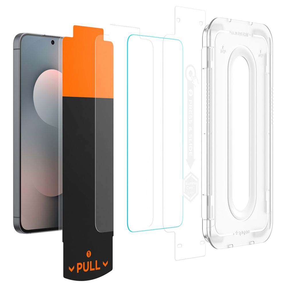 Folie de protectie Ecran Spigen GlastR EZ FIT Pro HD pentru Samsung Galaxy S25 FE, Sticla Securizata, Full Glue AGL10203