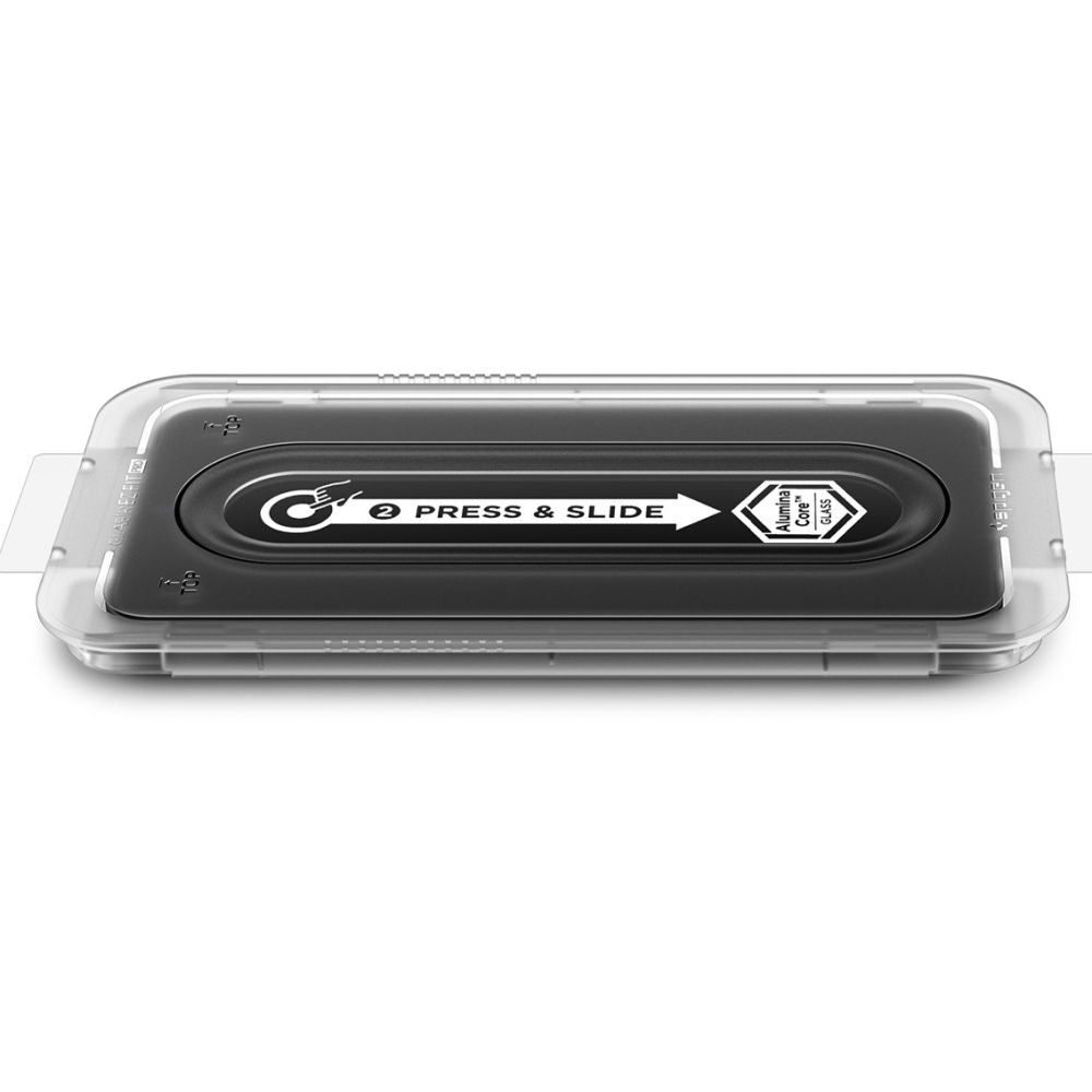 Folie de protectie Ecran Spigen GlastR EZ FIT Pro HD pentru Samsung Galaxy S25 FE, Sticla Securizata, Full Glue AGL10203
