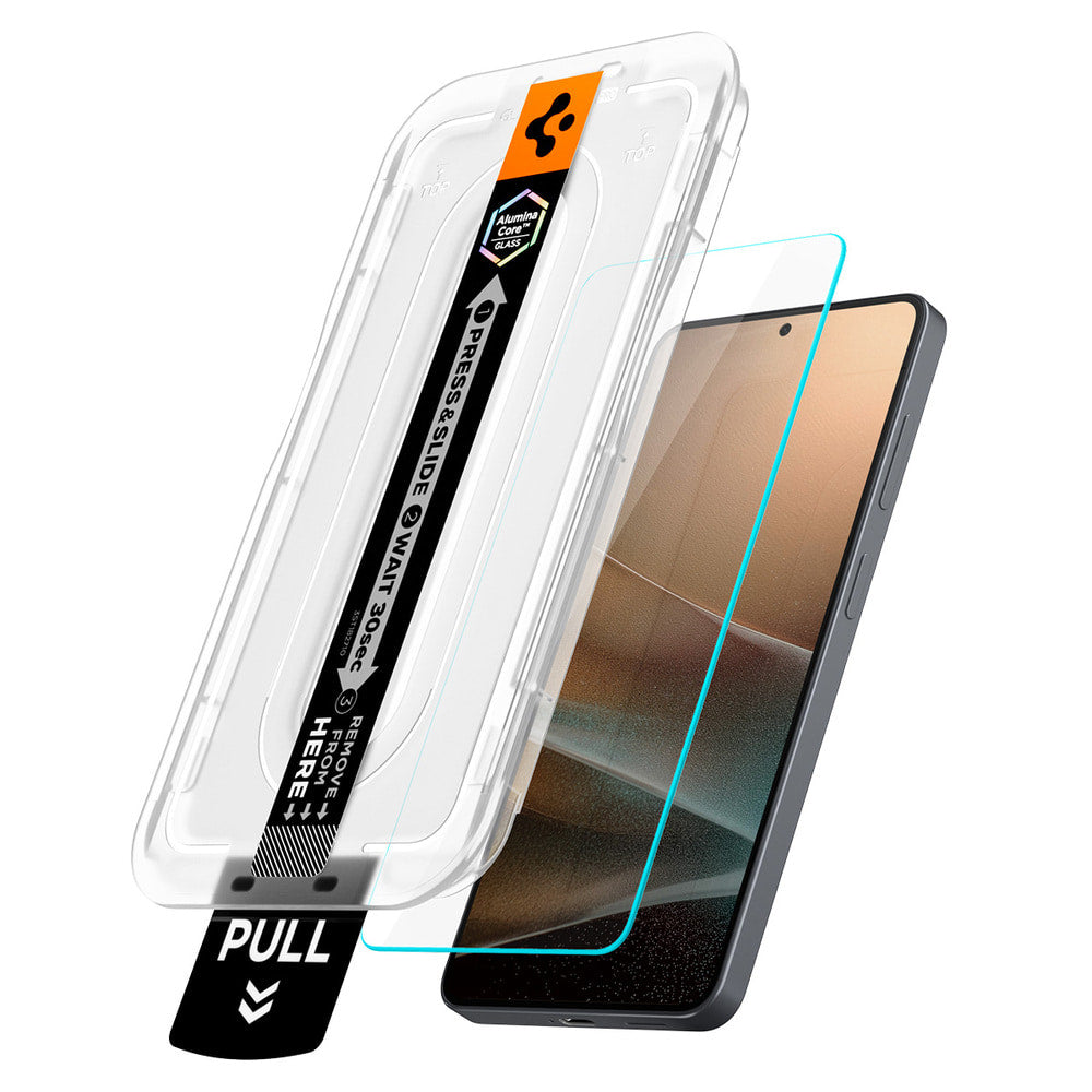 Folie de protectie Ecran Spigen GlastR EZ FIT Pro HD Anti-Reflection pentru Samsung Galaxy S26 S942, Sticla Securizata, Full Glue, Set 2 bucati