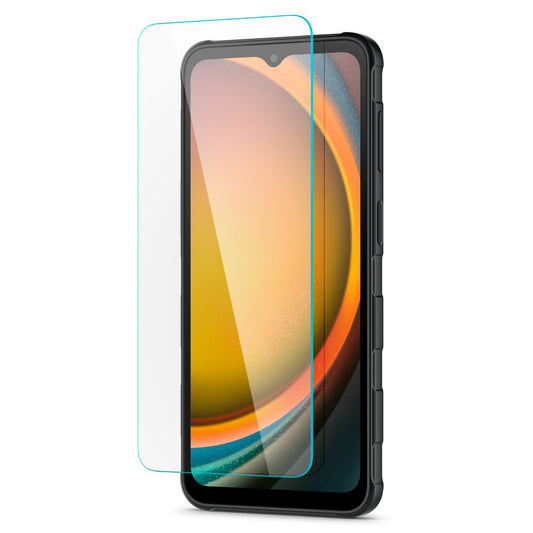 Folie de protectie Ecran Spigen GlastR Slim pentru Samsung Galaxy XCover7 Pro / Xcover7 G556, Sticla Securizata, Full Glue, Set 2 bucati AGL09407