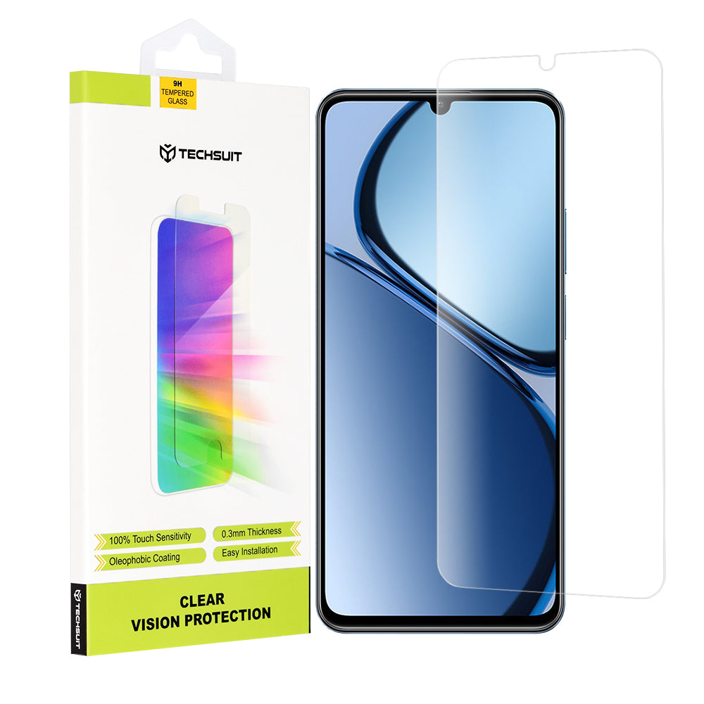 Folie de protectie Ecran Techsuit Clear Vision pentru Realme C63 / C61, Sticla Securizata, Full Glue