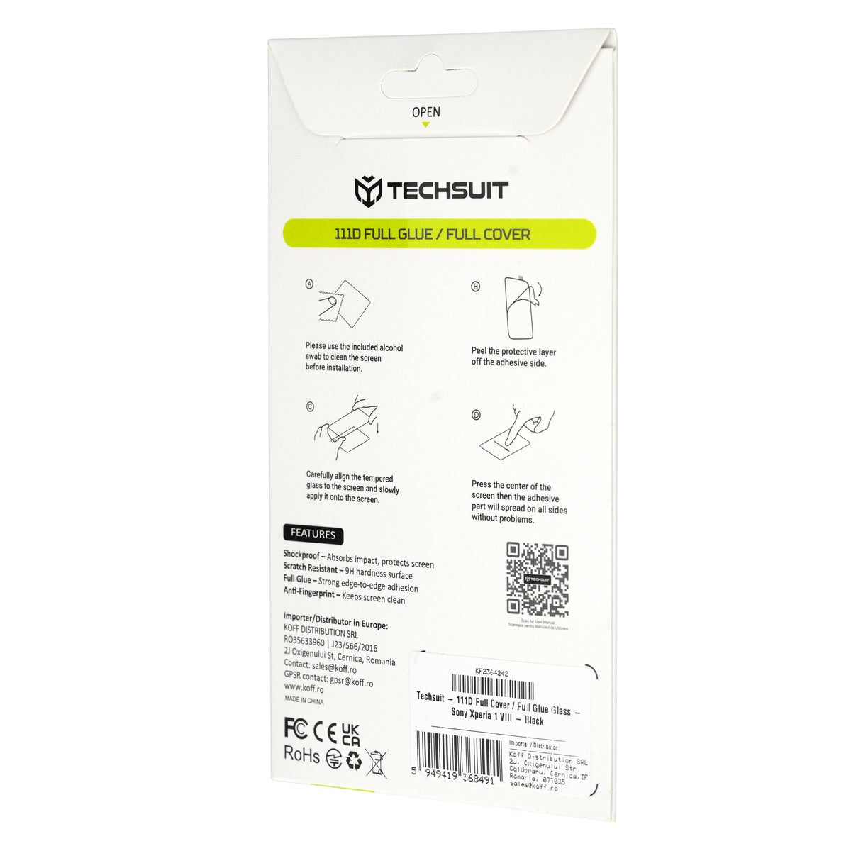 Folie de protectie Ecran Techsuit pentru Xiaomi 17T Pro, Sticla Securizata, Full Glue, 111D, Neagra